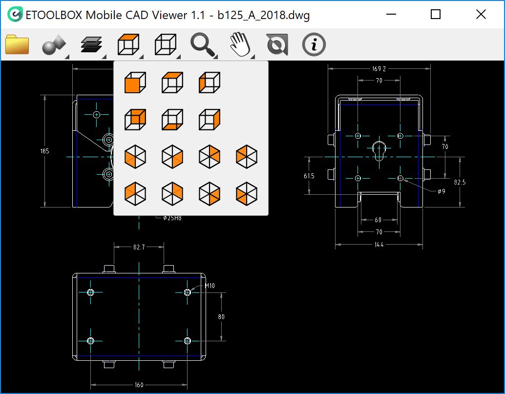 ETOOLBOX CAD Viewer for Windows systems